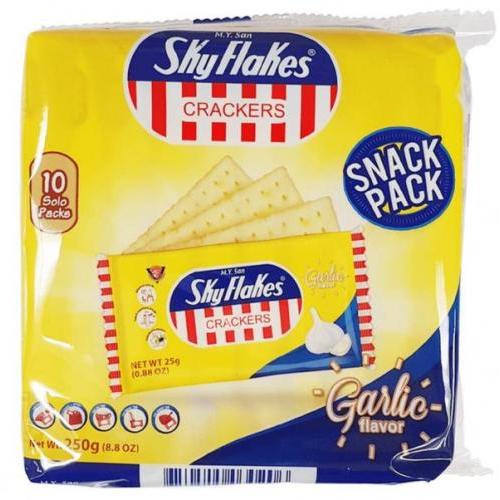 SKYFLAKES Biscuits Garlic -10x25g