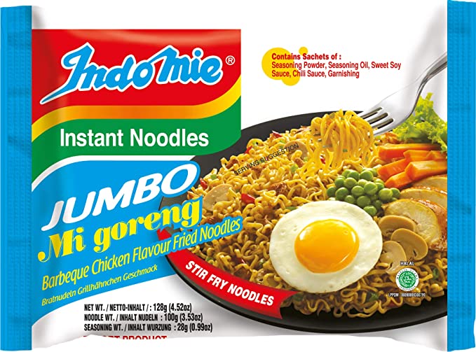 Indomie 印尼烧烤鸡炒面 袋装 128g