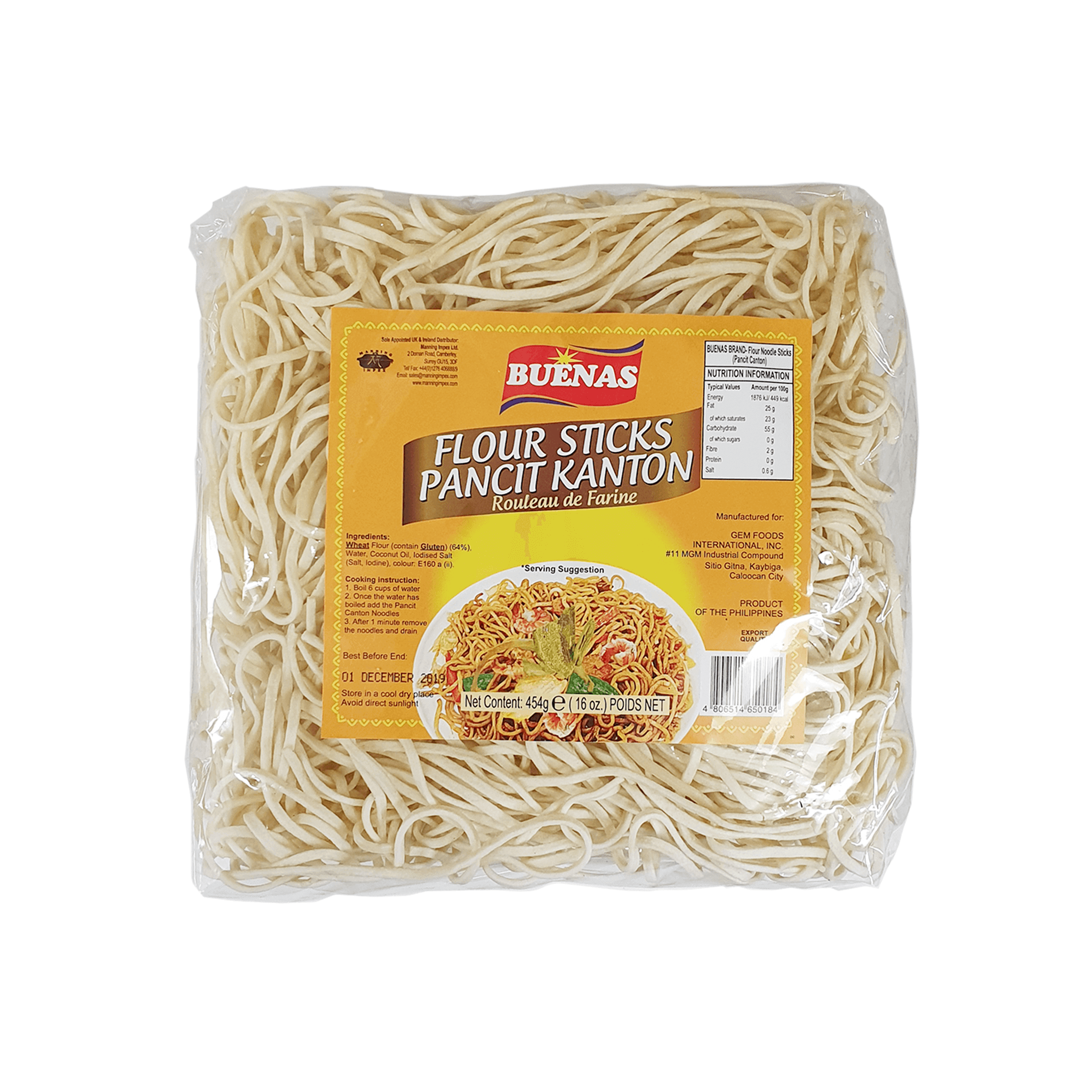 BUENAS Flour Sticks-Pancit Canton 454g