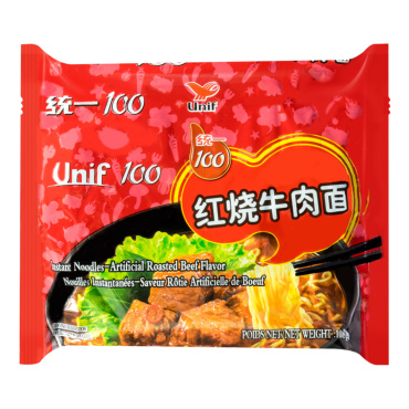 统一100 红烧牛肉面 袋装 108g