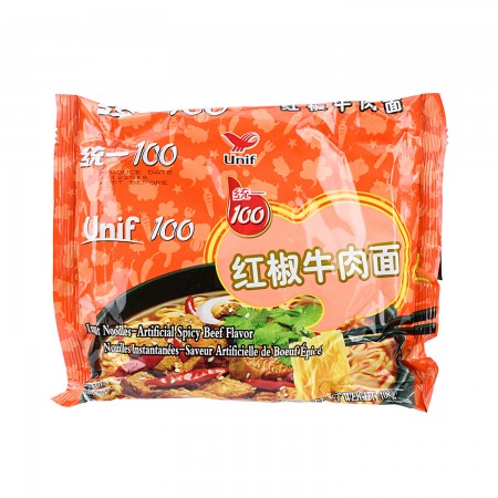 统一100 红椒牛肉面 袋装 125g