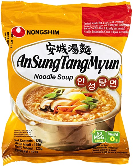 NS Ansung Tang Myun Noodle Hot & Spicy 125g