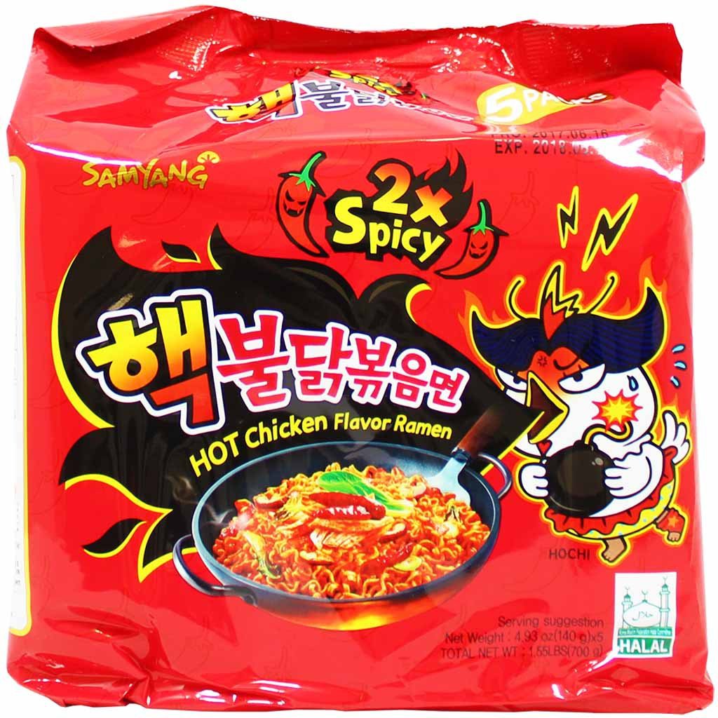 SAMYANG Double Spicy Chicken Flavour Ramen 140gx5