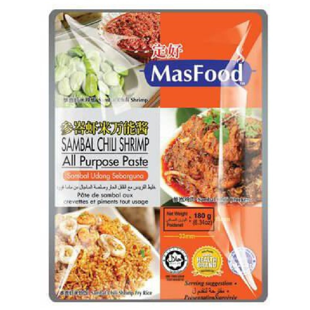 MasFood Sambal Chili Shrimp 180g