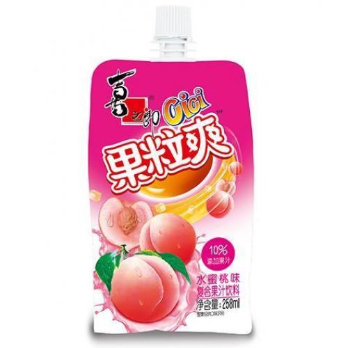 喜之郎果粒爽 - 水蜜桃汁 258ml