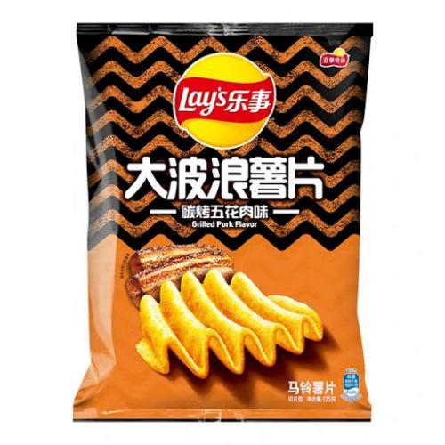 Lay's Big Wave Crisp- Grilled Pork 70g