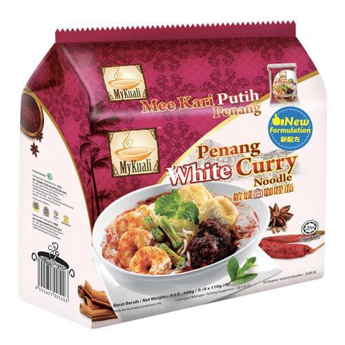 Mykuali Penang White Curry Noodle 110g (Pack Of 4)