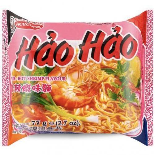 Hao Hao Sour-Hot Shrimp Flavour Instant Noodle 77g