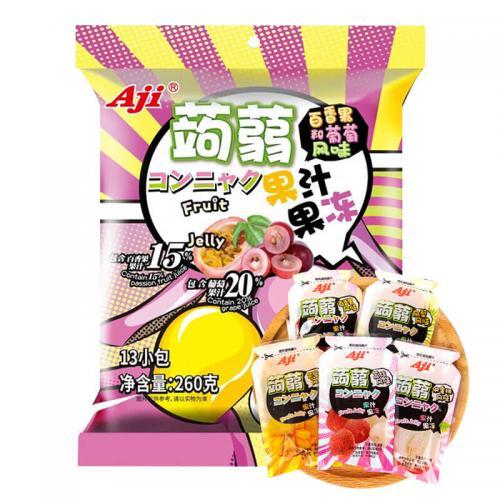 Aji 百香果葡萄味 蒟蒻 260g