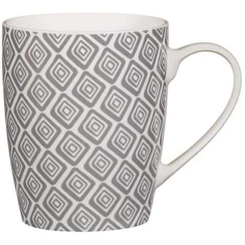 Grey Geo Mugs Each