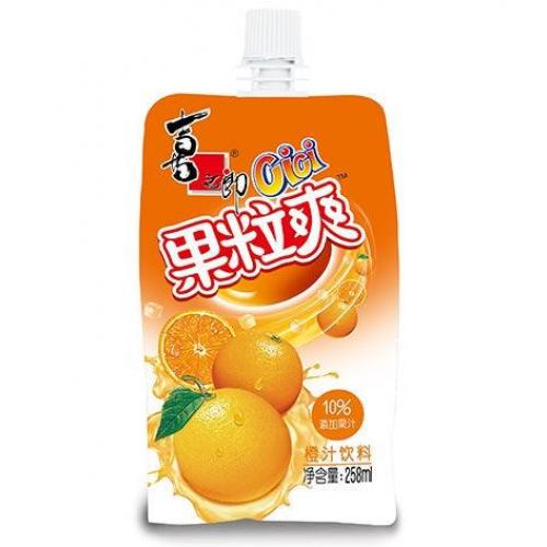 喜之郎果粒爽-橙汁258ml