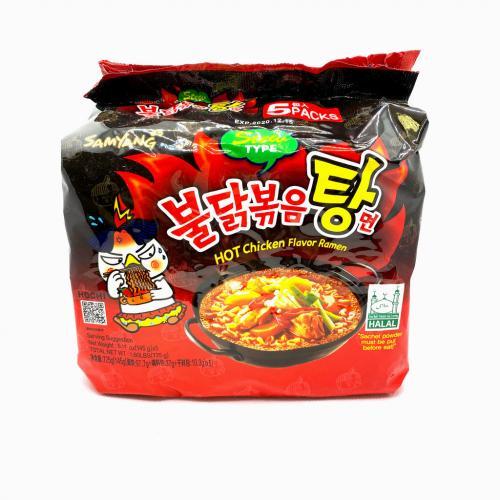 Samyang Buldak Hot Chicken Flavour Ramen - Stew Type (Soup) 145g (Pack Of 5)