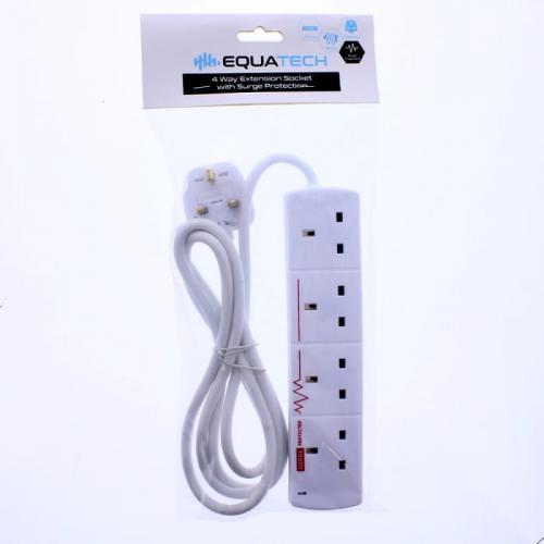 2 Meter 4 way Extension Socket