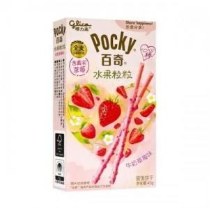Glico Pocky Fruit Bits Strawberry &Milk Cookies Sticks 45g