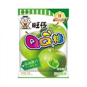 Want Want QQ Gummies Fruit Green Apple Flavour 70g