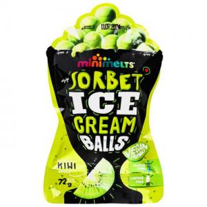 Minimelts Sorbet Ice Cream Balls-Kiwi 72g