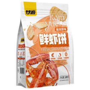 甘源 酱烧原味鲜虾饼180G袋装