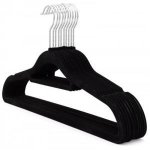 H-Line Velvet Black Hangers-10pks
