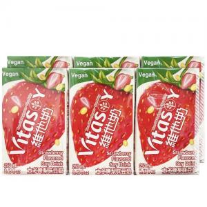 Vitasoy Strawberry Flavoured Soy Drink 250ml (Pack of 6)