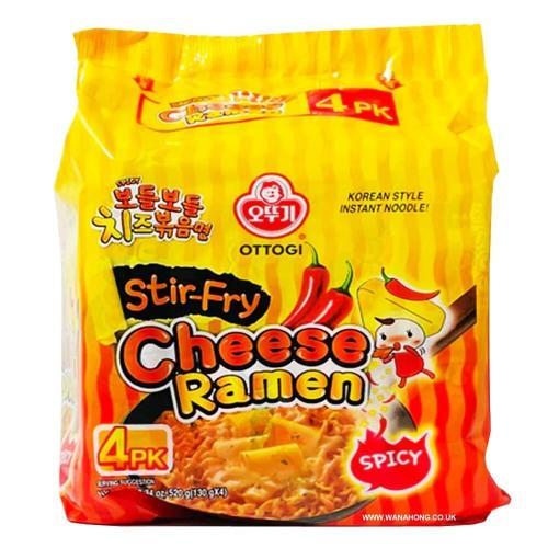 Ottogi Korean Cheese Stir Fry Ramen - SPICY Flavour (Pack of 4)