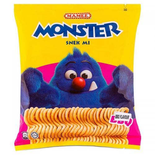 Mamee Monster Noodle Snack - BBQ Flavour (10 Packs) 250g