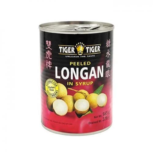 Tiger Tiger Peeled Longan in Syrup Drained Wt. 226g Net Wt. 565g