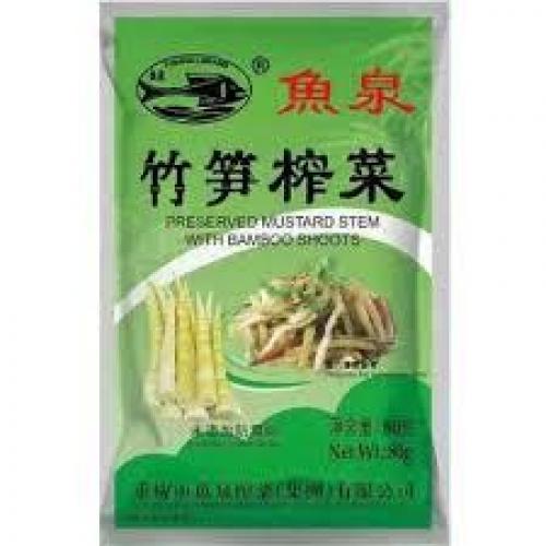 FW Preserved Mustard Stem With Bamboo Shoots - 80g